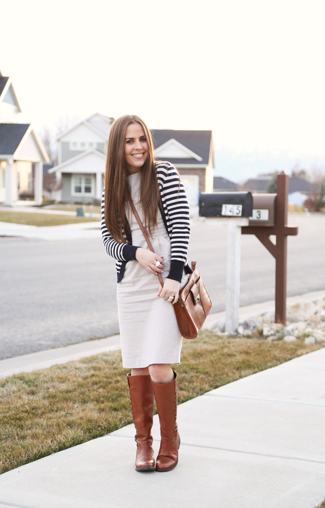 kathleen dress with riding boots